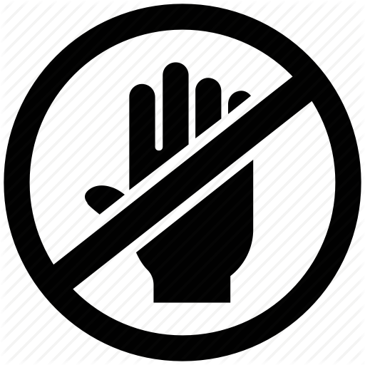 Forbidden, No Entry, Restricted, Stop Hand Sign, Stop Sign Icon