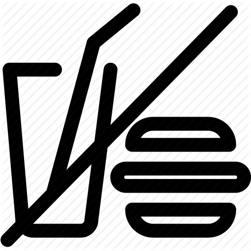 Drink, Food, No, No Food, No Food And Drink, Sign, Warning Icon