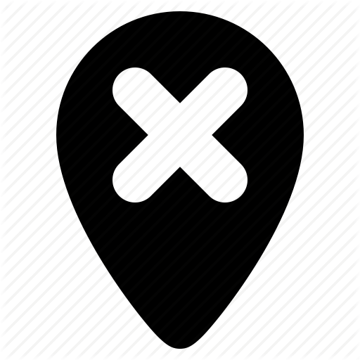 Cancel, Delete, Dismiss, Location, Map, Marker, Navigation, No Icon