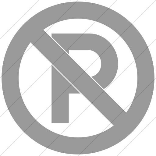 Simple Light Gray Aiga No Parking Icon