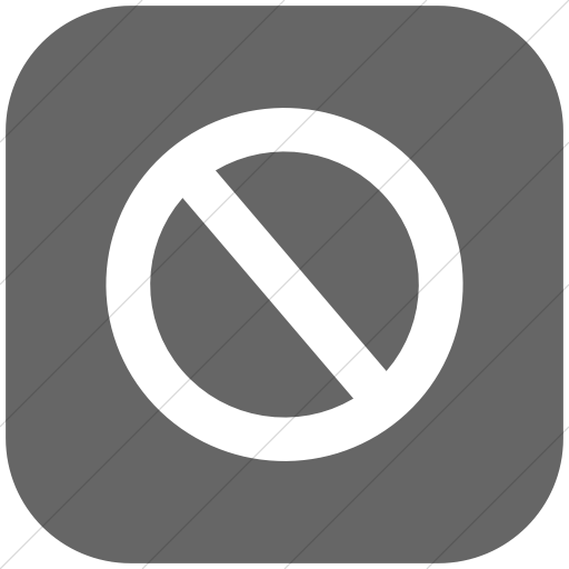 Flat Rounded Square White On Gray Classica No Sign