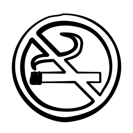 No Smoking Black And White Clipart Kid