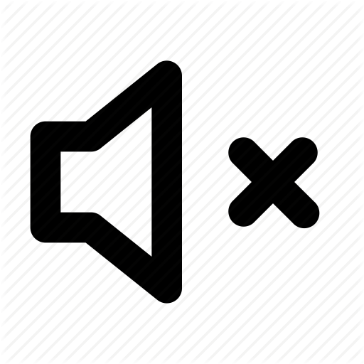 Cross, No Sound, Silent, Volume Icon