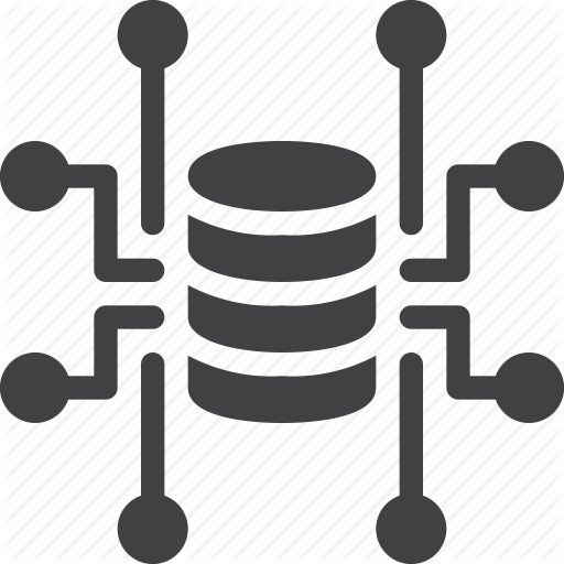 Central, Connections, Database, Network, Node, Server Icon