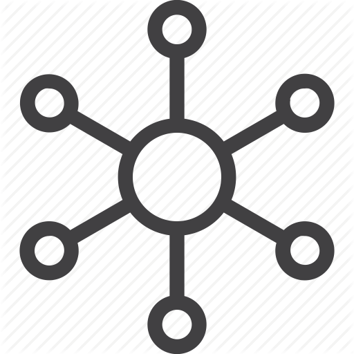 Connections, Hub, Node, Server, Spoke Icon