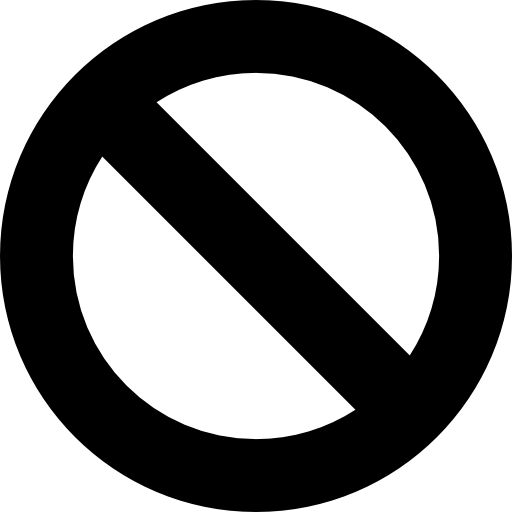 Prohibition Symbol Of A Circle With A Slash
