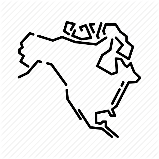 America, Continent, Continents, Geography, Maps, North America Icon