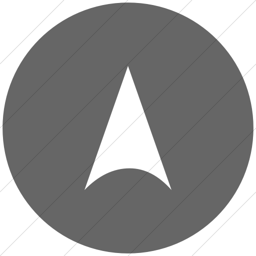 Flat Circle White On Gray Classic Arrows Direction