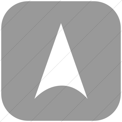 Flat Rounded Square White On Light Gray Classic Arrows