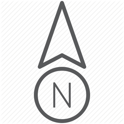 Arrow, Direction, Gps, Navigation, North, Up Icon