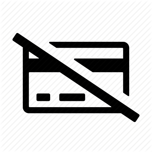 Card, Credit, Debit, Debt, Free, No, Not Icon