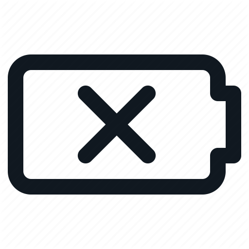 Battery, Empty, Landscape, Null, Zero Icon