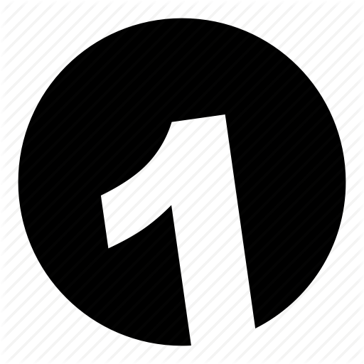 Digit, First, Number, One, Smartphone Icon