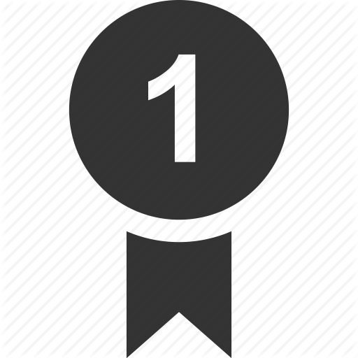 Athletics, Gold, Number, One, Ribbon, Top Icon