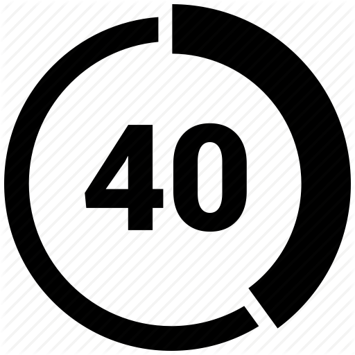 Chart, Diagram, Forty, Graph, Number, Pie Chart Icon