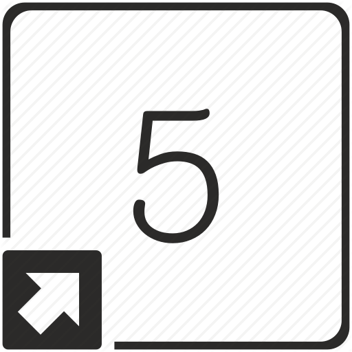 Five, Keyboard, Number, Shortcut Icon