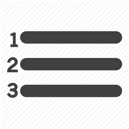 Bulletin, Format, Line, Number Icon