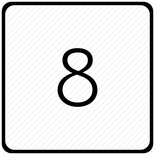 Eight, Keyboard, Number Icon