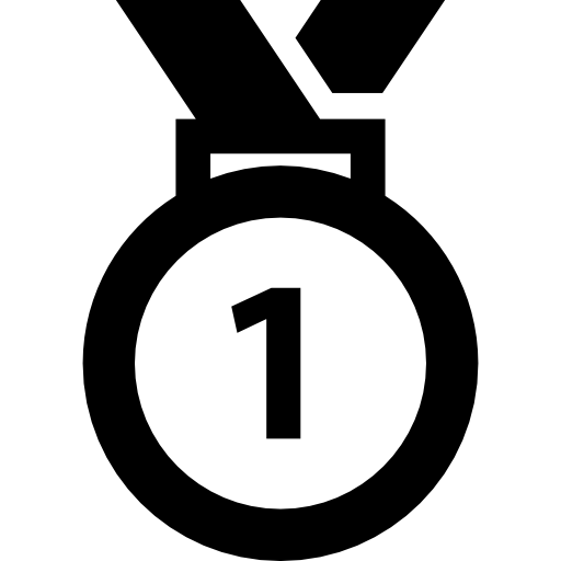 Medal With Number One Icons Free Download