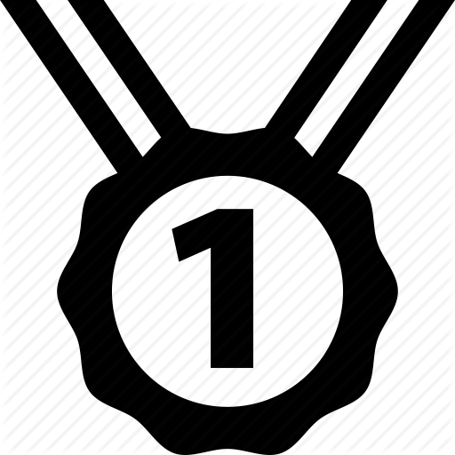 Achievement, First, Medal, Number, One Icon