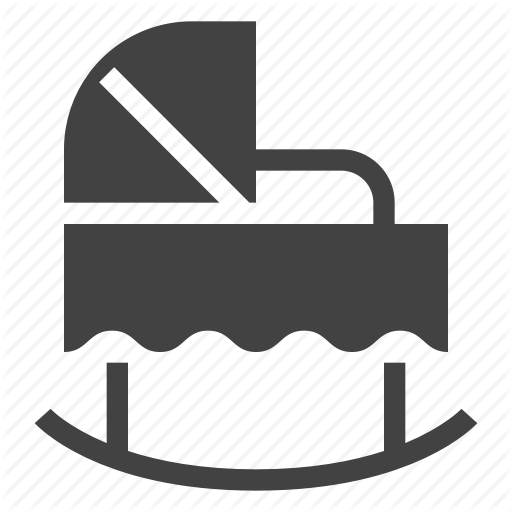 Baby, Bed, Cradle, Crib, Furniture, Nursery Icon