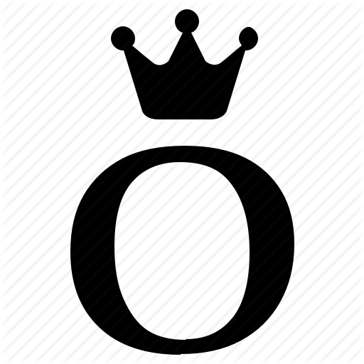 Alphabet, Crown, English, Letter, O, Royal Icon