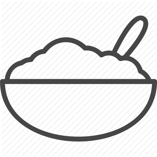 Bowl, Breakfast, Food, Line, Oatmeal, Outline Icon