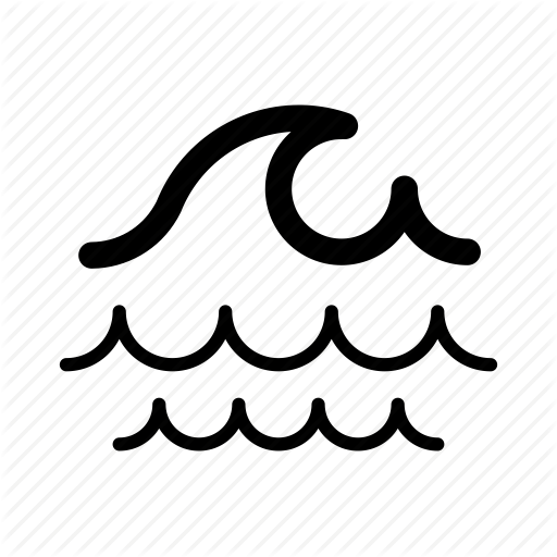 Beach, Ocean, Sea, Water, Wave, Waves Icon