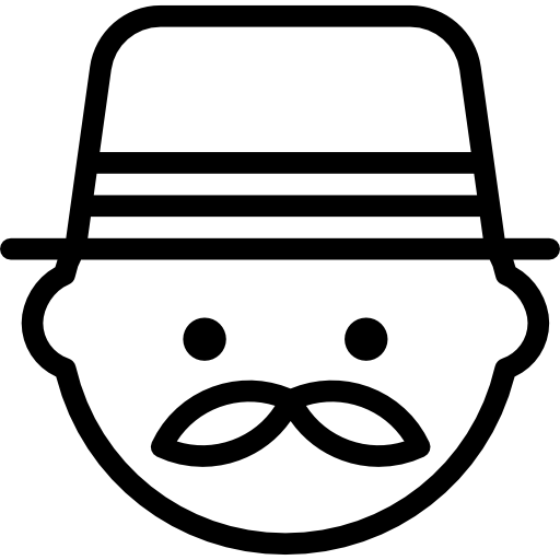 Office Worker Flat Black Icon