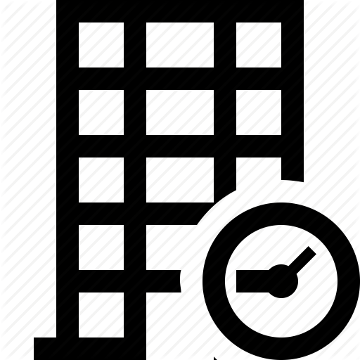 Building, Business, Clock, Company, Estate, House, Office Icon