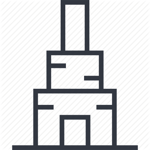 Building, Office, Stack, Three Icon