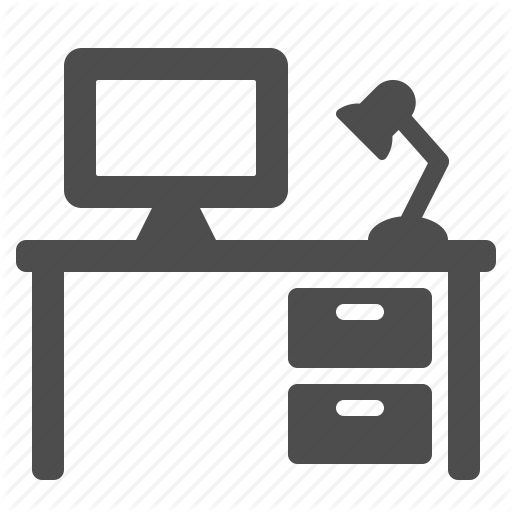Computer, Cubicle, Desk, Drawers, L Office Icon