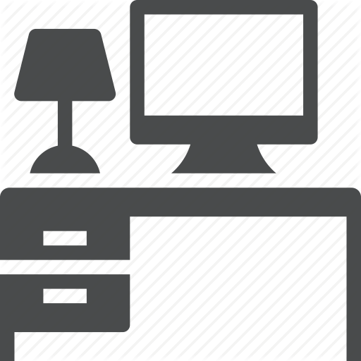 Computer, Desk, Office, Space, Work, Workspace Icon