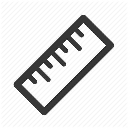 Office Supplies, Raw, Ruler, Simple Icon