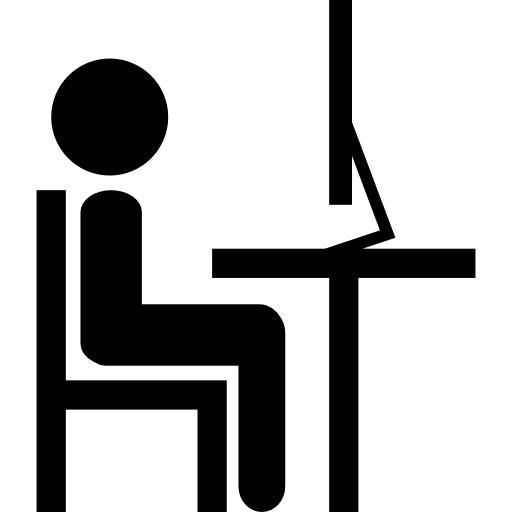 Desk, Work Station, Office, Work, Worker, Job, People Icon