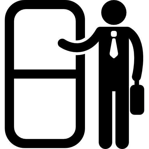 Knocking Door Office Worker