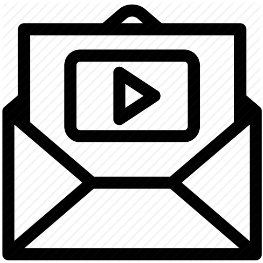 Email, Newsletter, Video, Youtube Icon
