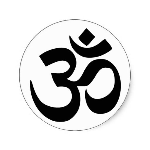 Sacred Om Symbol In Sanskrit Classic Round Sticker