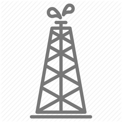 Dig, Drill, Gas, Oil, Rig, Well Icon