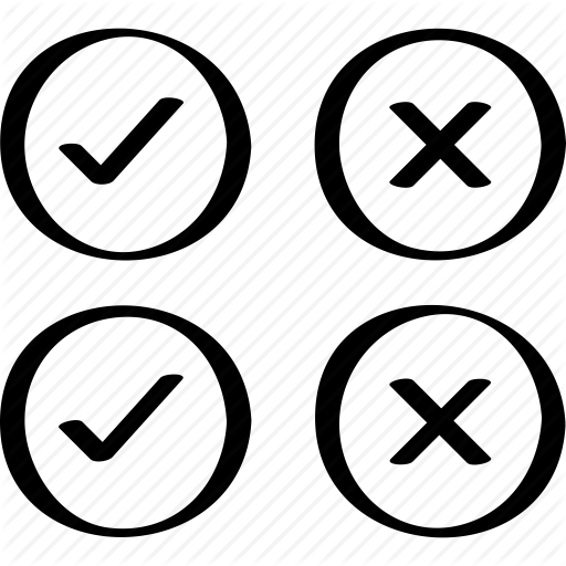 Check, Mark, Ok, X Icon