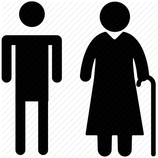 Boy, Elderly, Grandmother, Man, Old Lady, Old Woman, Woman Icon