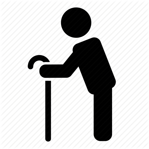 Alpenstock, Cane, Man, Men, Old, People, Stick Icon