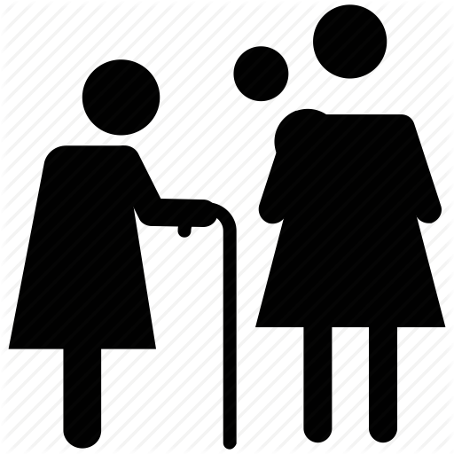 Elderly, Familiar, Family, Old, Old Age, Old Woman Icon