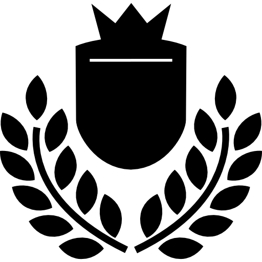 Symbolic Shield With Crown And Olive Branches Icons Free Download