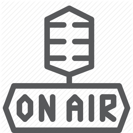 Air, Audio, Live, On, Podcast, Sound, Speak Icon