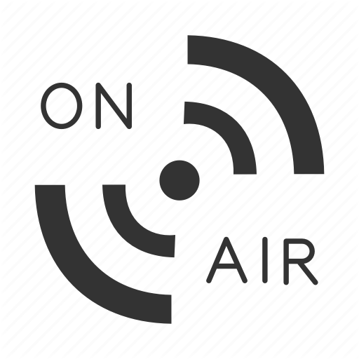Broadcast, Live, Media, On Air, Podcast, Radio, Signal Icon