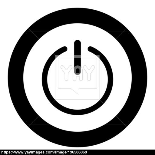 Button Turn On Or Off Icon The Black Color Icon In Circle Or Round