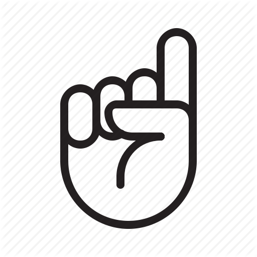 Finger, Hand, Number, One Icon