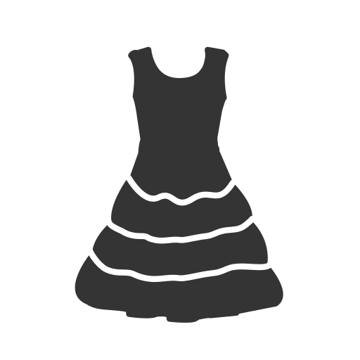 Woman's, Dress Icon Free Of Clothing Icons Black