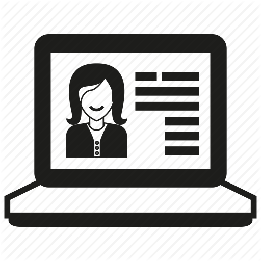 Computer, Laptop, Online Job Application Icon